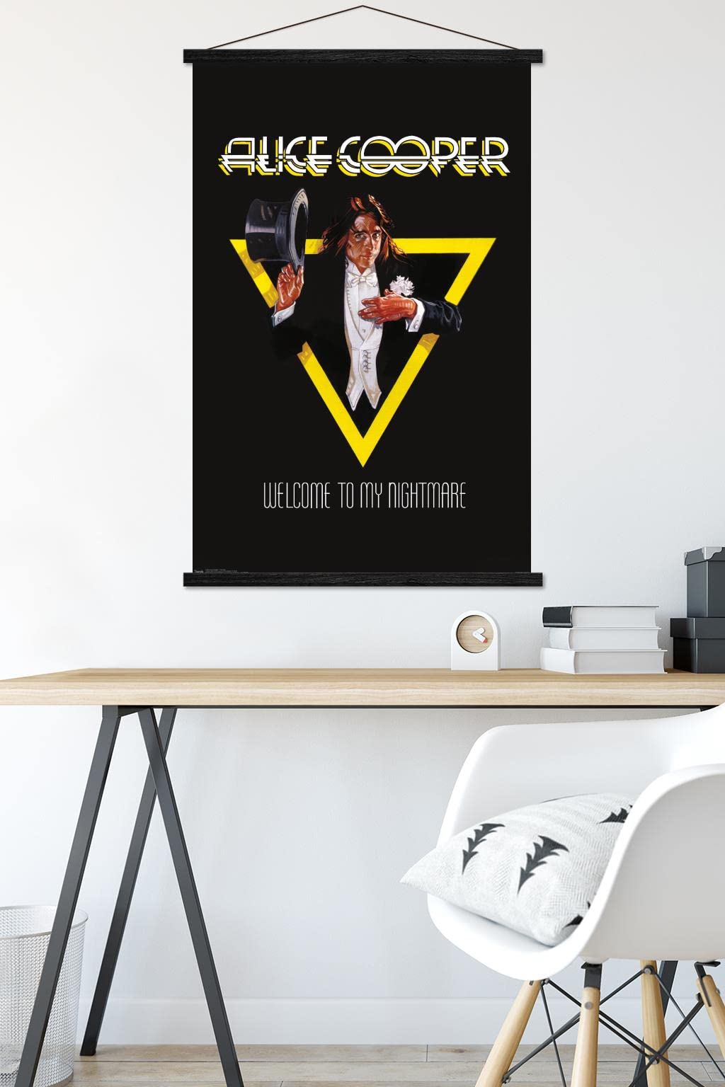 Trends International Alice Cooper - Welcome Wall Poster, 22.375'' X 34'', Premium Print And Black Hanger Bundle