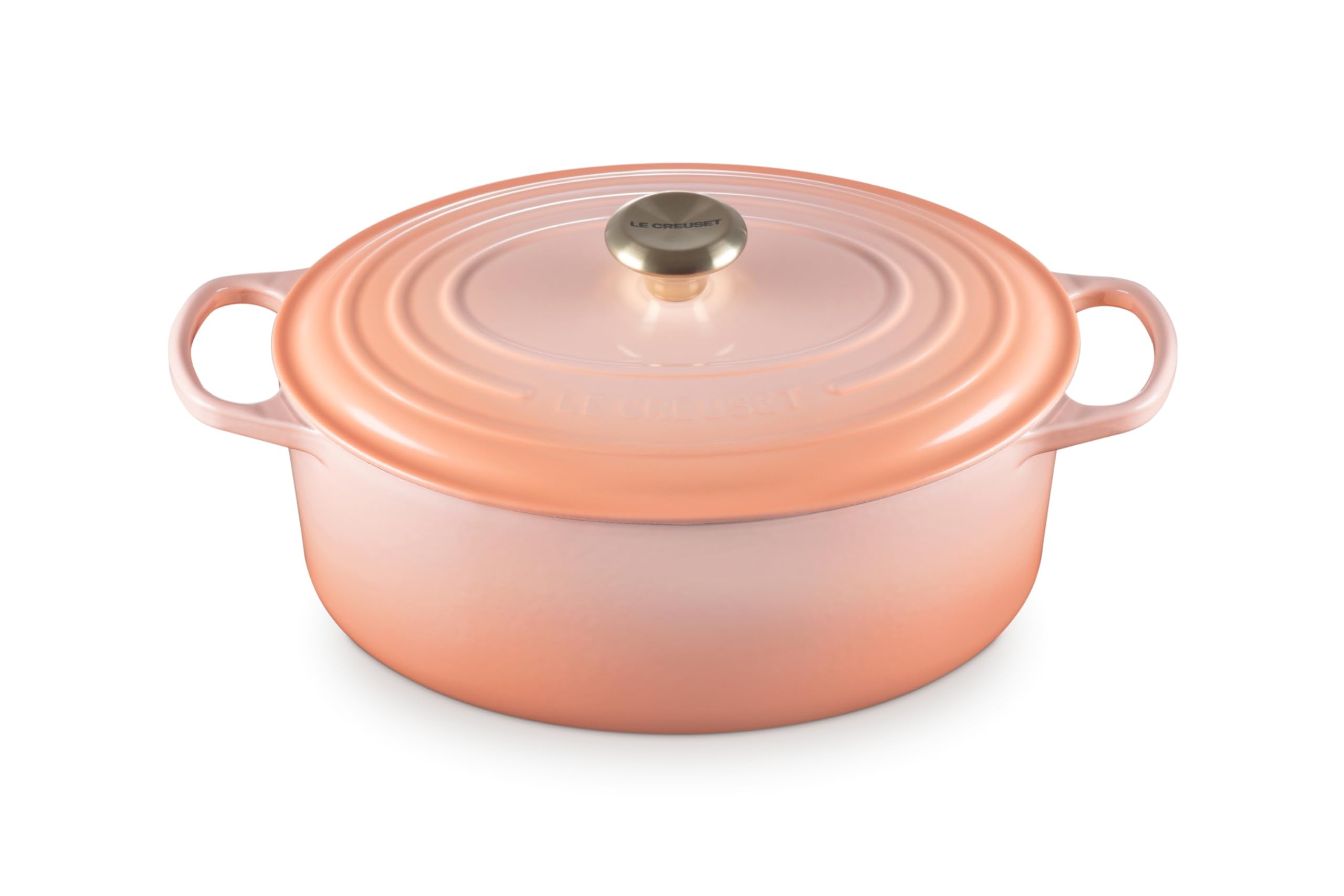 Le Creuset Signature Enameled Cast Iron Oval Dutch Oven, 6.75Qt., Peche