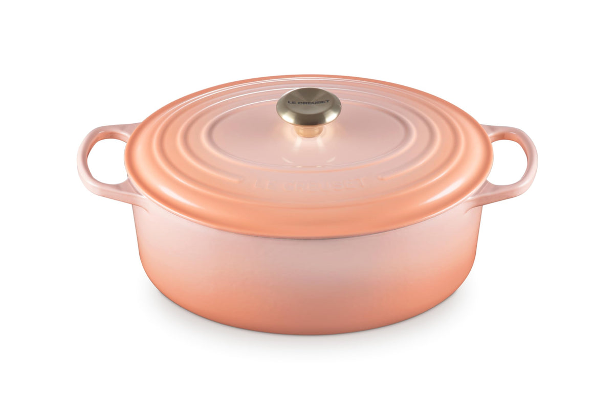 Le Creuset Signature Enameled Cast Iron Oval Dutch Oven, 6.75Qt., Peche