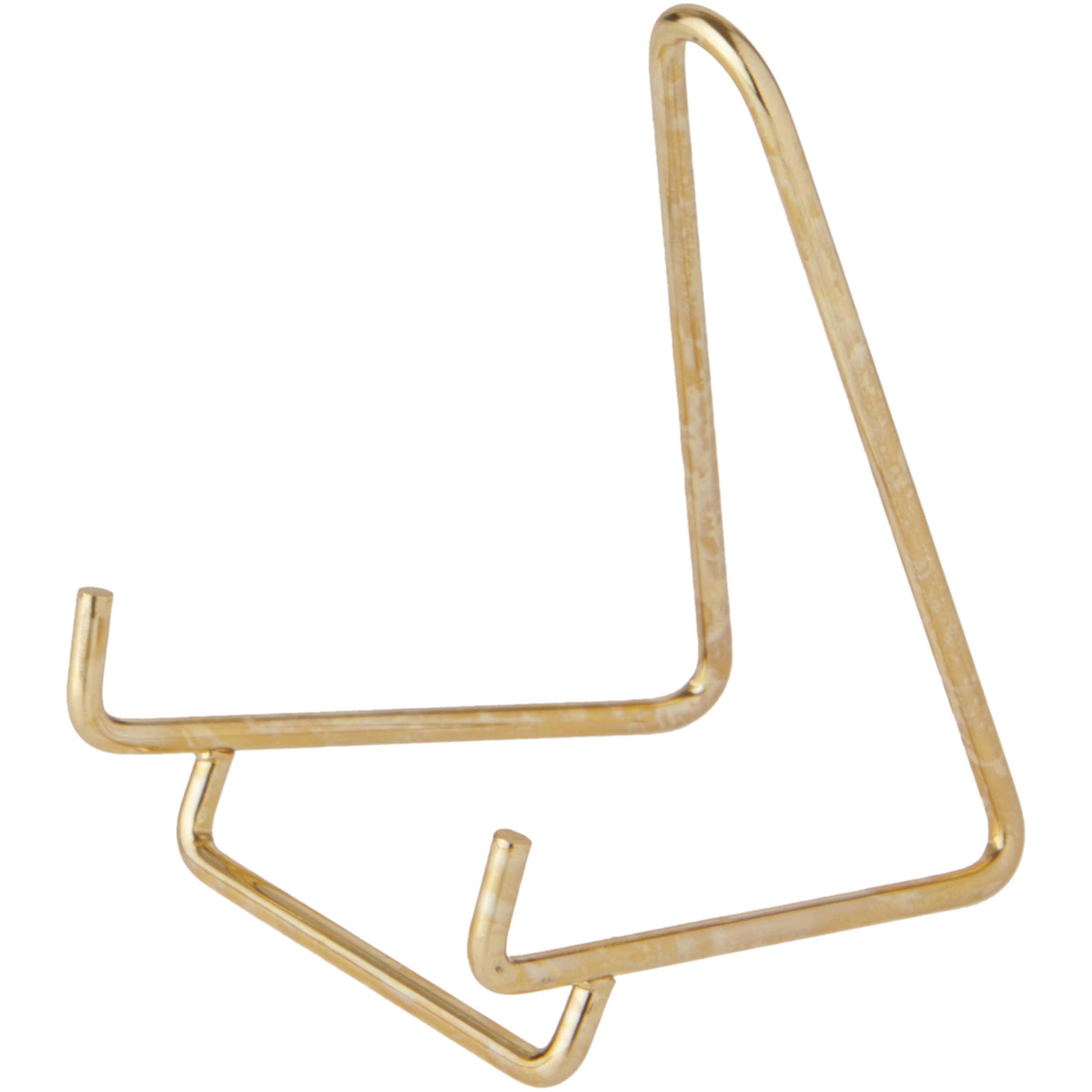 Bards Gold-toned Wire Easel Stand, 3 H x 2 W x 2.5 D, Pack of 3