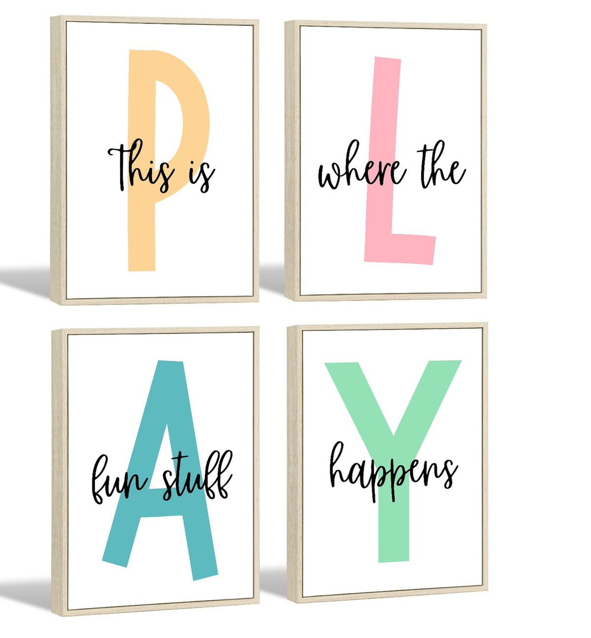 Kids Playroom Wall Art Playroom Wall Decor Kids Play Canvas Wall Art Play Sign Pictures Toddler Kids Playroom Art Prints Nursery