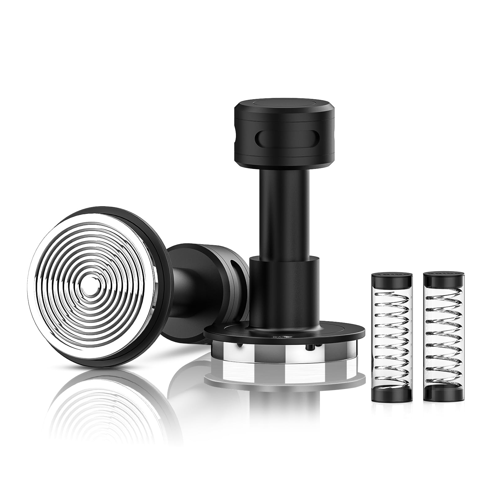 Ikape V5 53.3Mm Impact Espresso Tamper, Coffee Tamper With 15Lb / 25Lb / 30Lb Replacement Springs, Espresso Tamper With Sound Fe