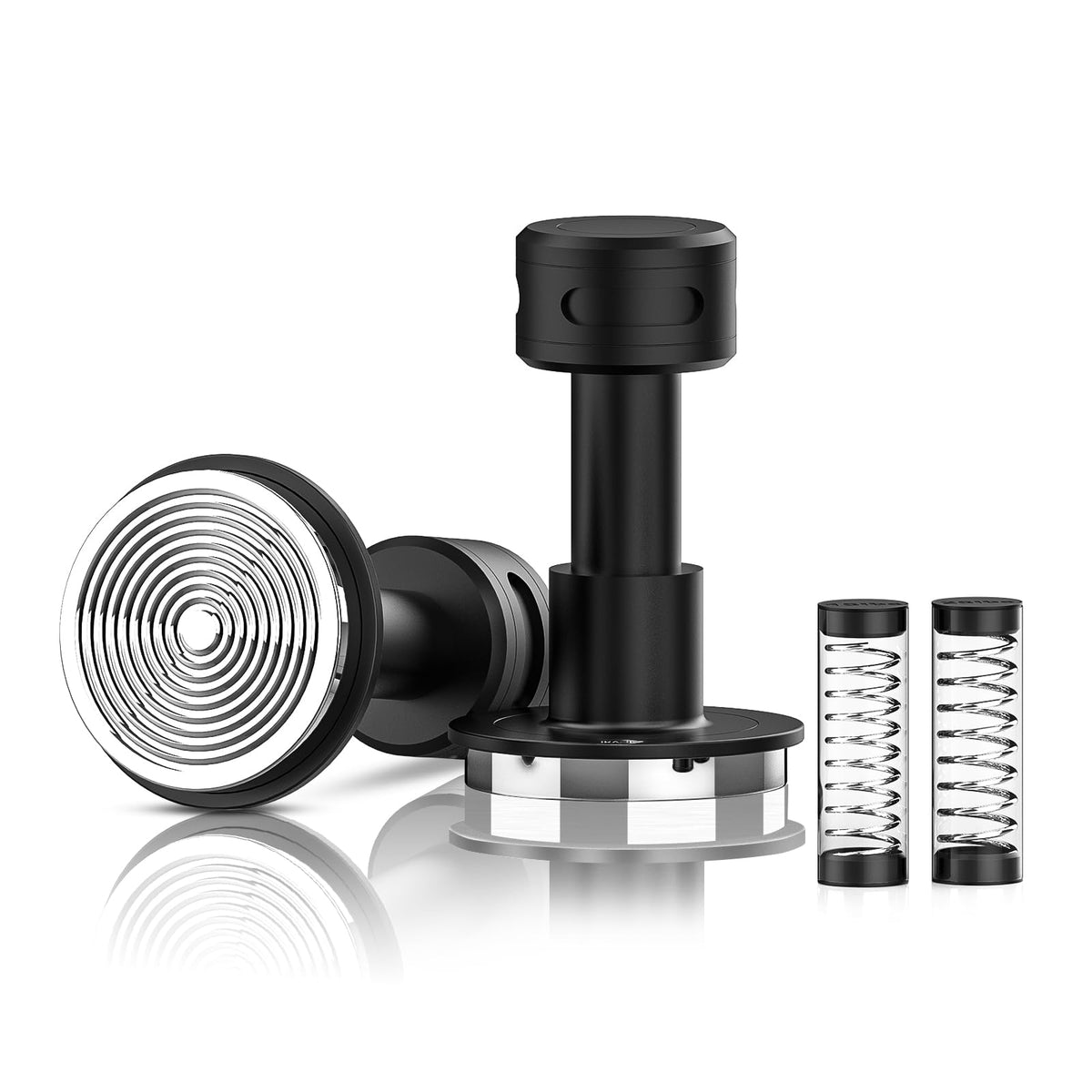 Ikape V5 53.3Mm Impact Espresso Tamper, Coffee Tamper With 15Lb / 25Lb / 30Lb Replacement Springs, Espresso Tamper With Sound Fe