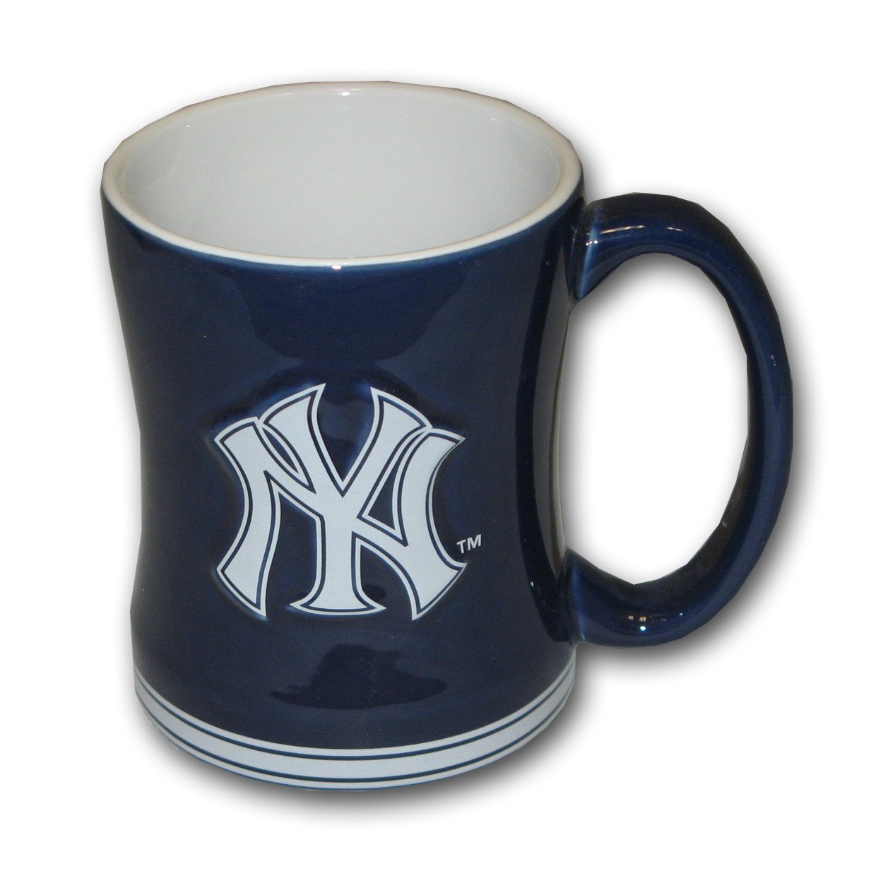 Boelter Brands Mlb New York Yankees Relief Sculpted Ceramic Mug, 15-Ounce