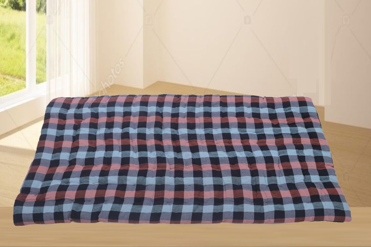 Homychair Quality Soft Cotton Gadda Quilt Mattress Cotton Mattress Rectangle Type 2 inch Height (Deewan Bed) (Pack of 1)