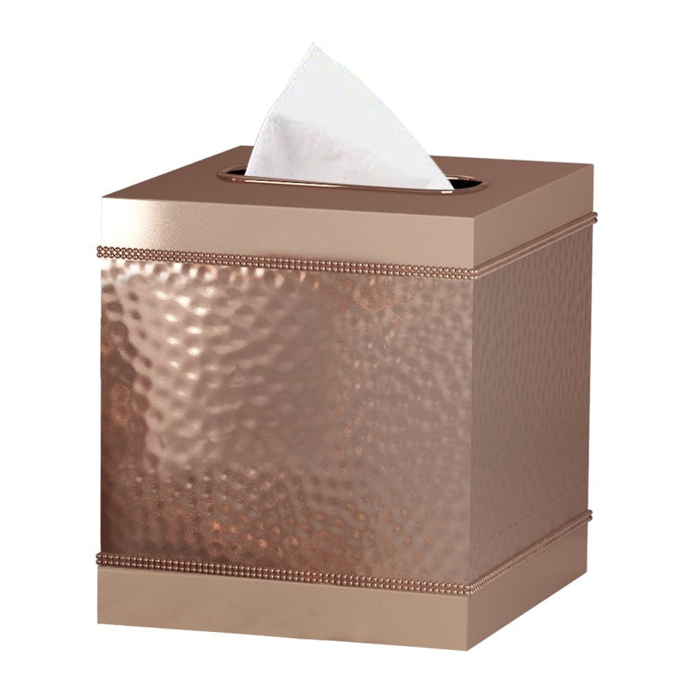 Nu Steel, Part Accessory Set Hudson Copper Boutique Cover Stainless Steel Square Facial Tissue Box Holder For Bathroom Vanity Co