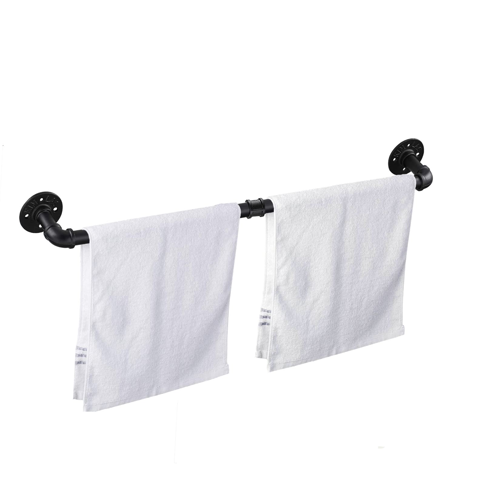 24 Inch Industrial Pipe Towel Bar, Elibbren Bathroom Hardware Towel Bar Accessory, Diy Wall Mount Bath Towel Rack Holder, 1 Pack