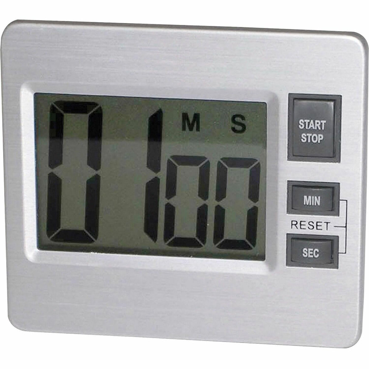 Tatco Products, Inc 52410 Digital Timer, Desk/Wall, 3-3/8-Inch X3/4-Inch X3-Inch , Silver/Black