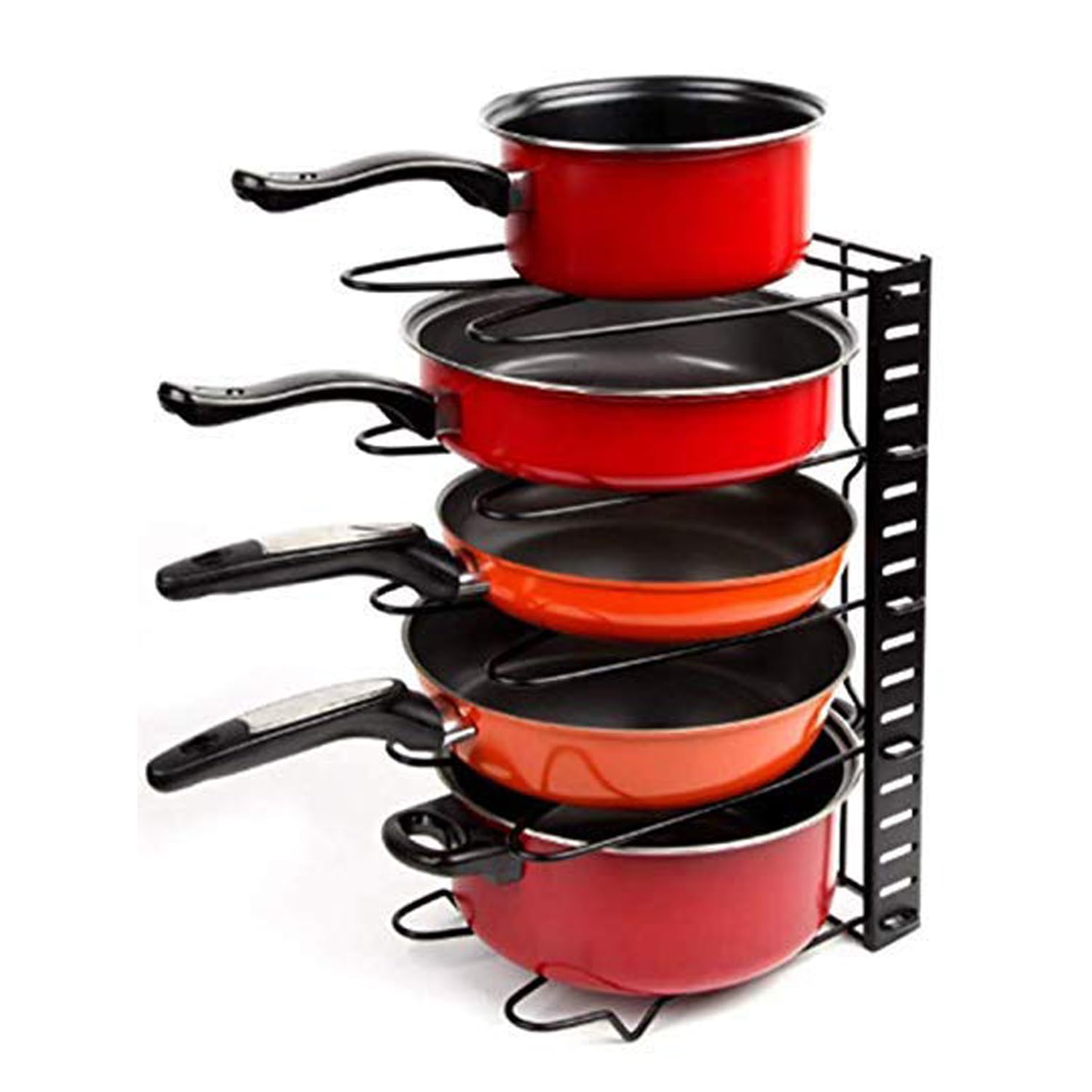 Blisscart Metal Pot And Pan Organizer Rack For Cabinet Adjustable Pan Pot Rack Upgraded Heavy Duty And Deep UShaped Design With