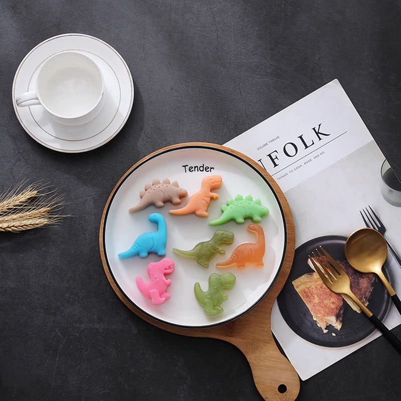Sujosa Silicone Cake Pop Mold Non Stick Fancy Mold Cake Pan 8 Cavity Dinosaur Shape Candy Cupcake Cornbread Chocolate Brownie Gu