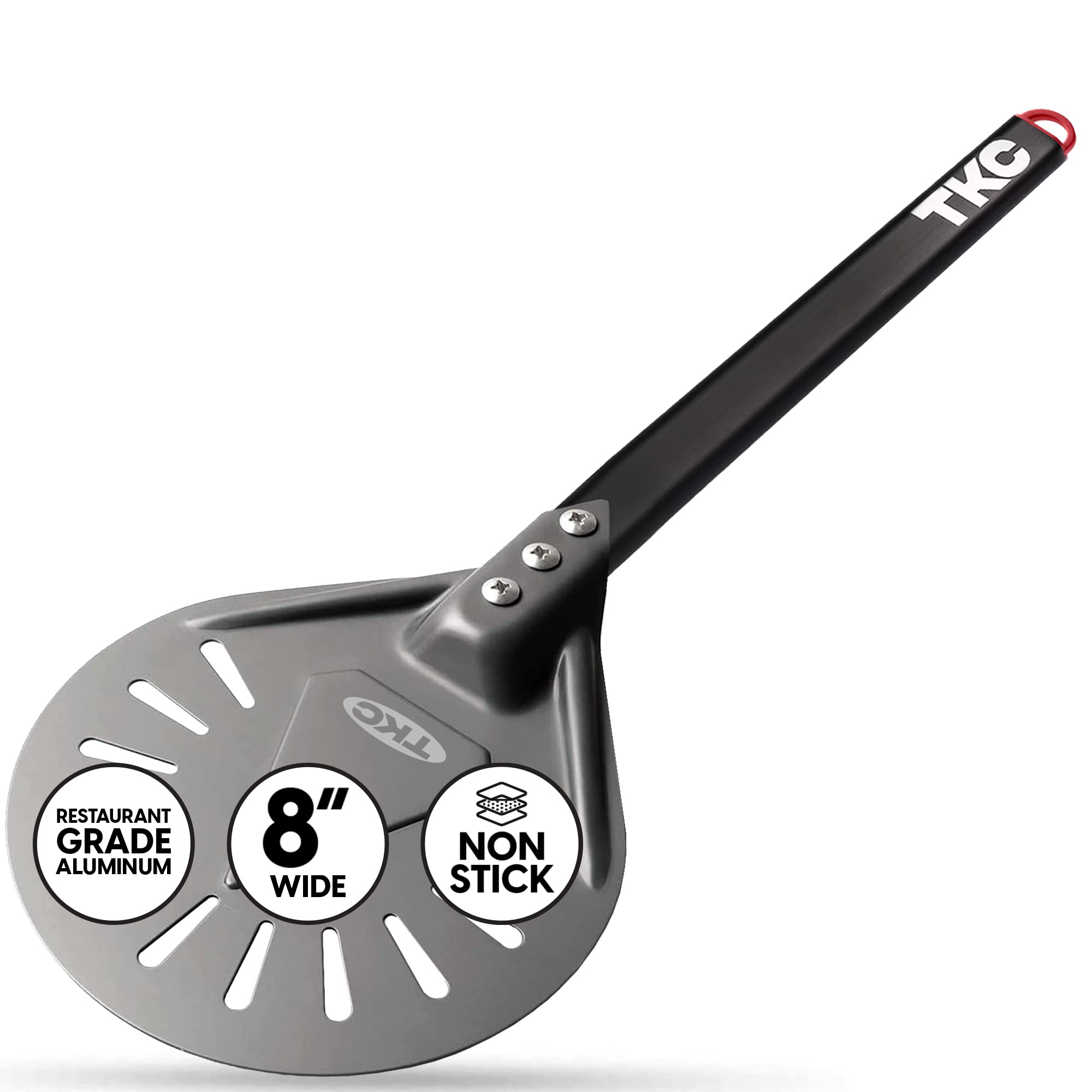 Tkc Perforated Pizza Peel Bundle With 14 Inch Xl Peel And 8'' Inch Pizza Turning Peel - Commercial Grade Pizza Spatula - Fits Al