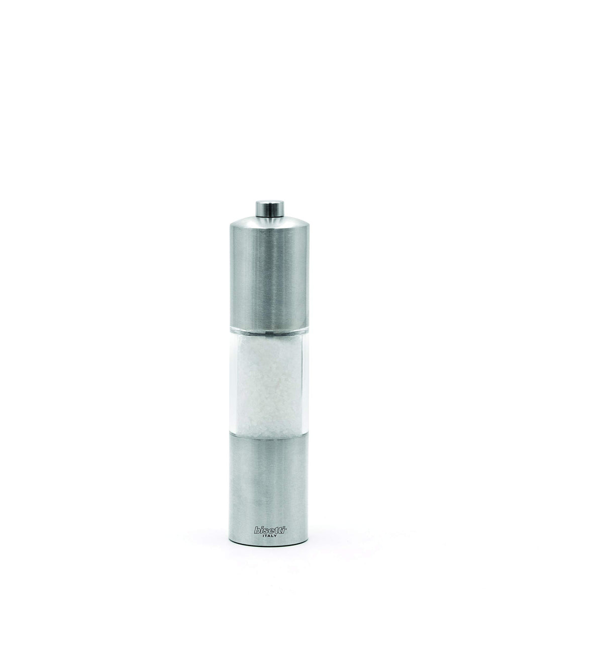 Bisetti Terni Adjustable Salt Mill Grinder, 7.5 Inch, Clear