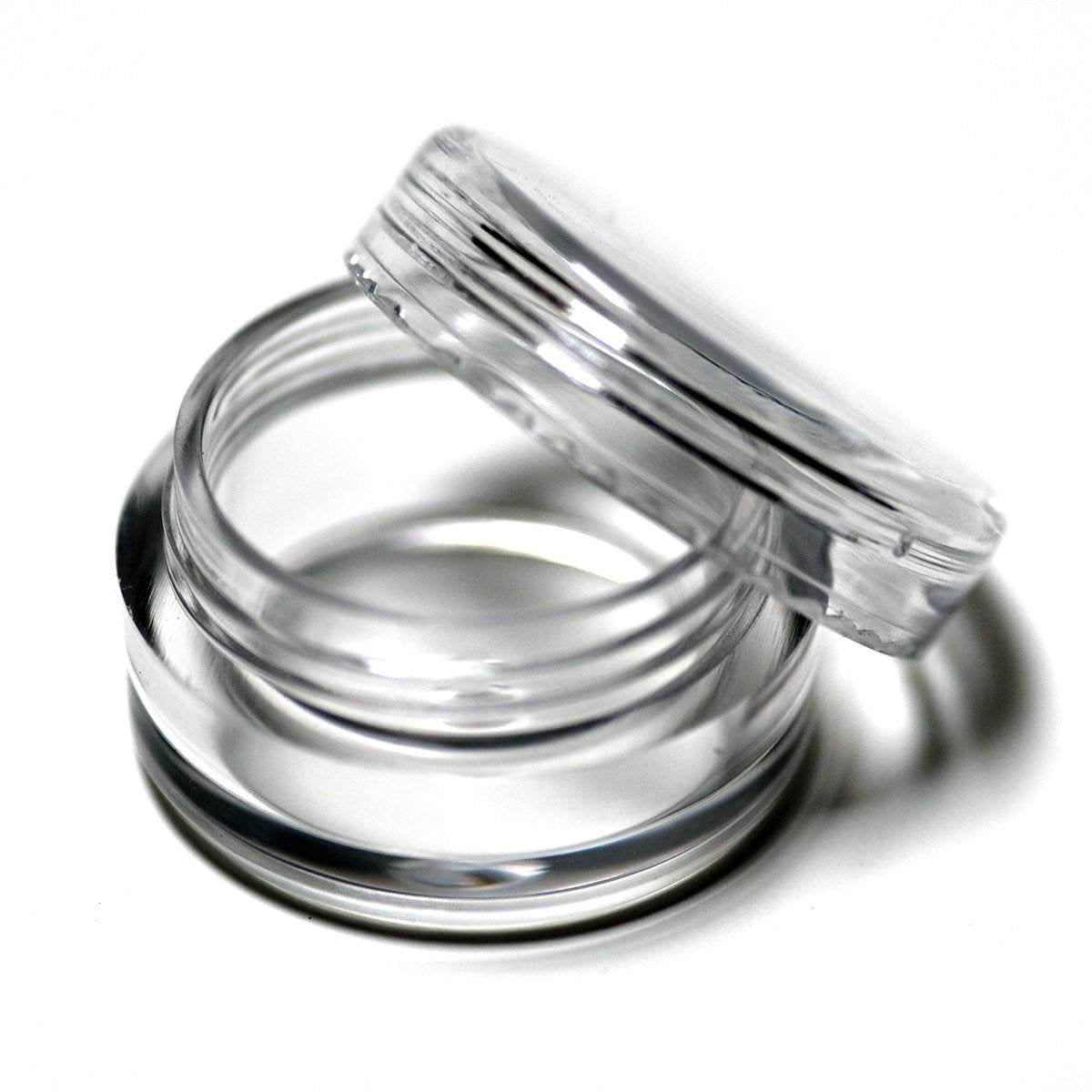10 Pack Premium Quality New Empty Clear Plastic Cosmetic Containers 5 Gram Size Jars Pot Eyeshadow Container Lot Size: Diameter: