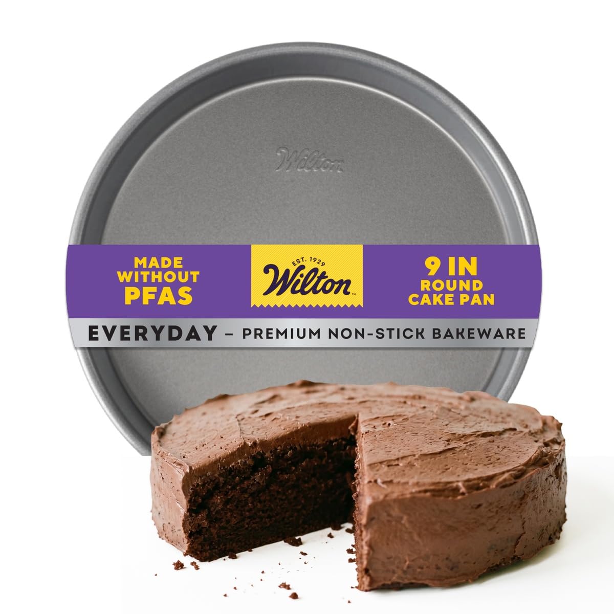 Wilton Everyday NonStick Round Cake Pan, Made Without PFAS, 9 in.