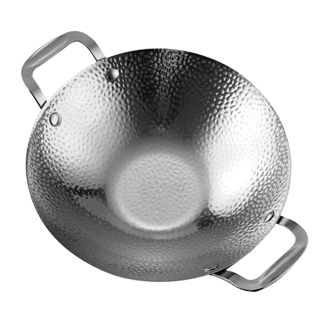 Homoyoyo Korean Style Stainless Steel Griddle Skillet Frying Pan Double Handle Noodle Pot Cookware For Seafood Hot Pot