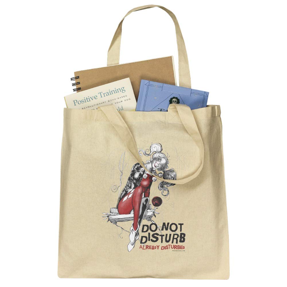 Graphics & More Harley Quinn Already Disturbed Grocery Travel Reusable Tote Bag