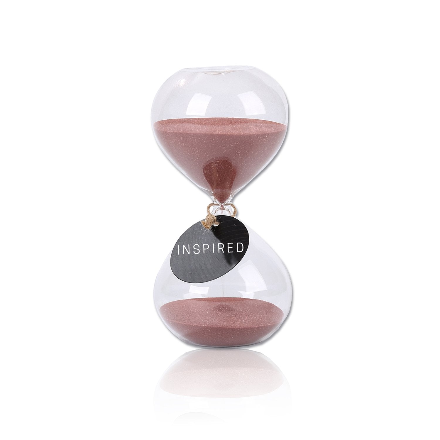 Swisselite Biloba Puff Sand Timer/Hourglass Sand Timer - Inspired Glass/Home, Desk, Office Decor