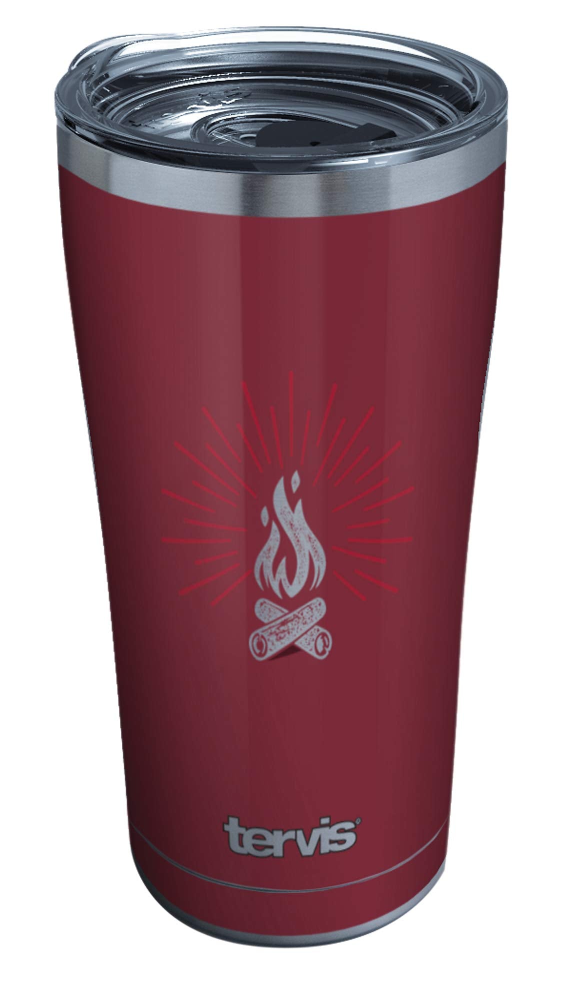 Tervis Campfire Triple Walled Insulated Tumbler Travel Cup Keeps Drinks Cold & Hot, 20Oz Legacy, Stainless Steel