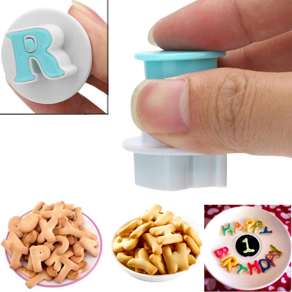 26Pcs/Set Cookie Stamp Impress Cookie Cutters Alphabet Letter And Number Fondant Cake Biscuit Mold Letter Shape Diy Cookie Biscu
