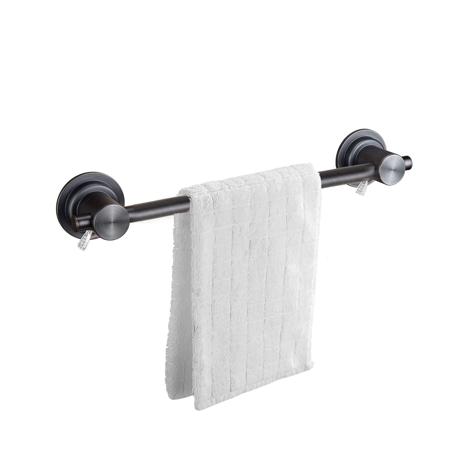 JiePai 24 inch Vacuum Suction Cup Towel Bar Removeable Shower Mat Rod Shower Door Adhesive Towel Bar Suction Towel Rack (Oil Rubbed Bronze  24inch)
