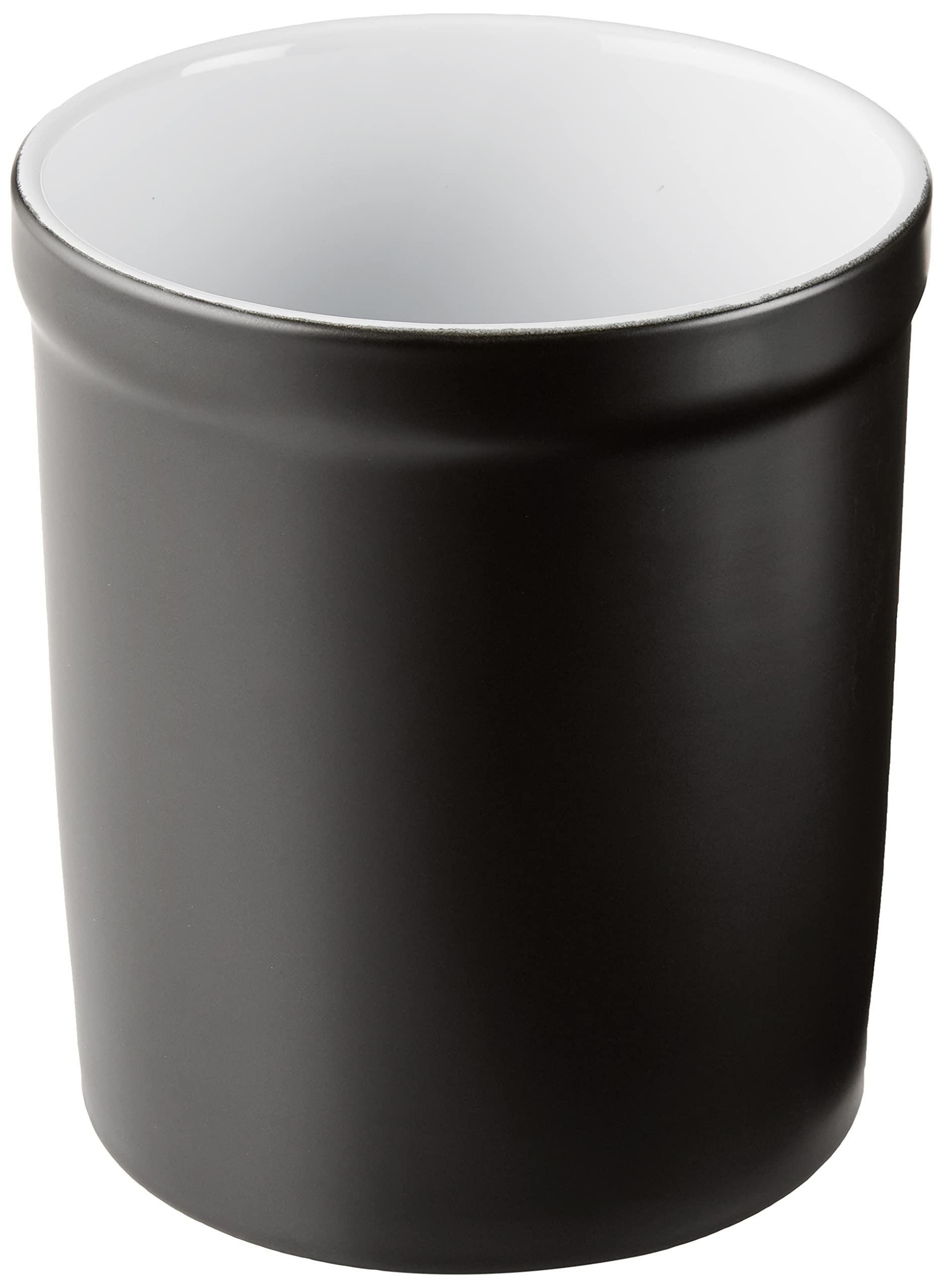 Oggi Ceramic Kitchen Utensil Holder- Utensil Holder For Countertop, Utensil Crock, Kitchen Organizer, Kitchen Decor, Black Kitch