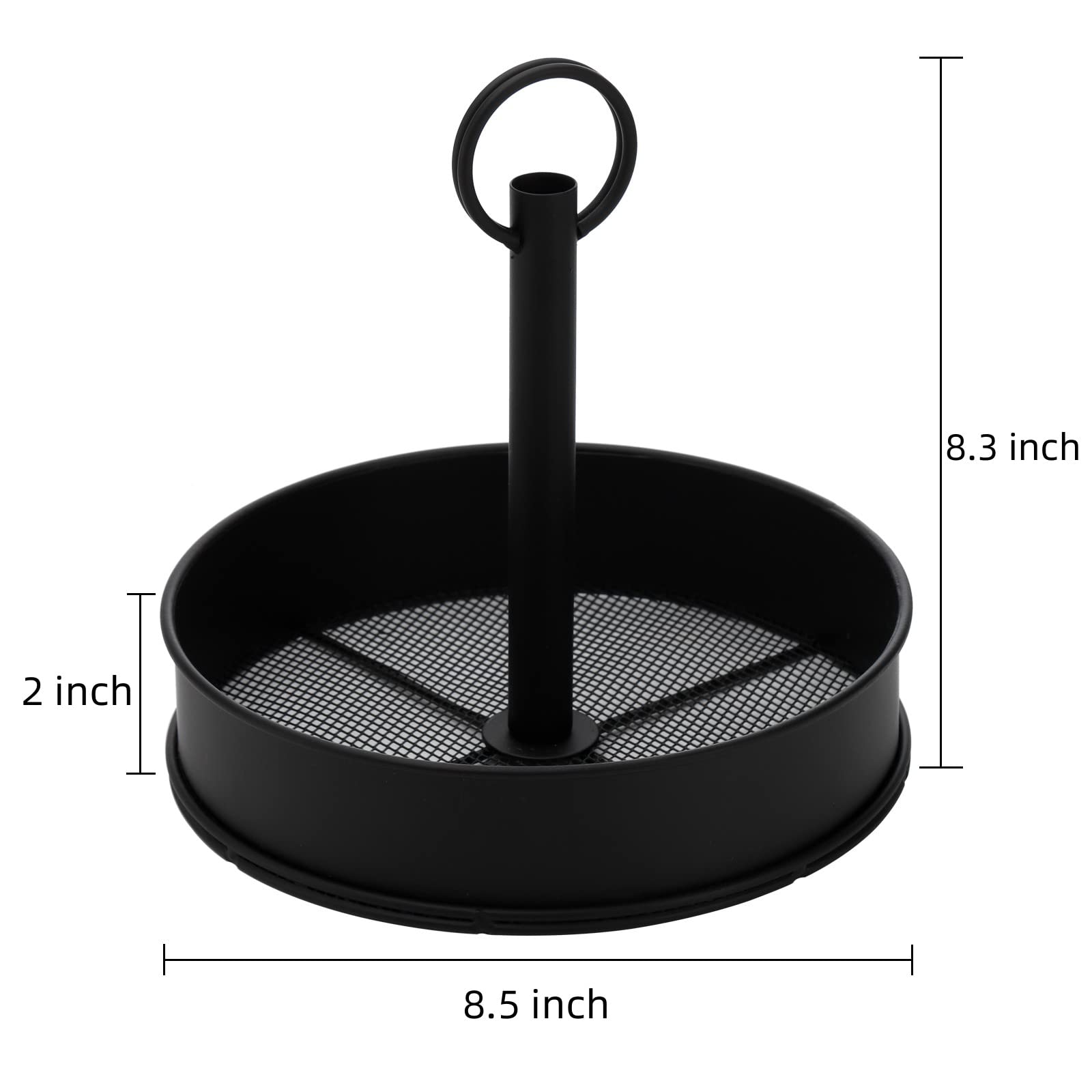 Avla 2 Pack Steel Condiment Caddy, Rust-Resistant Seasoning Sauce Holder, Metal Storage Rack Basket With Display Handle, Table C