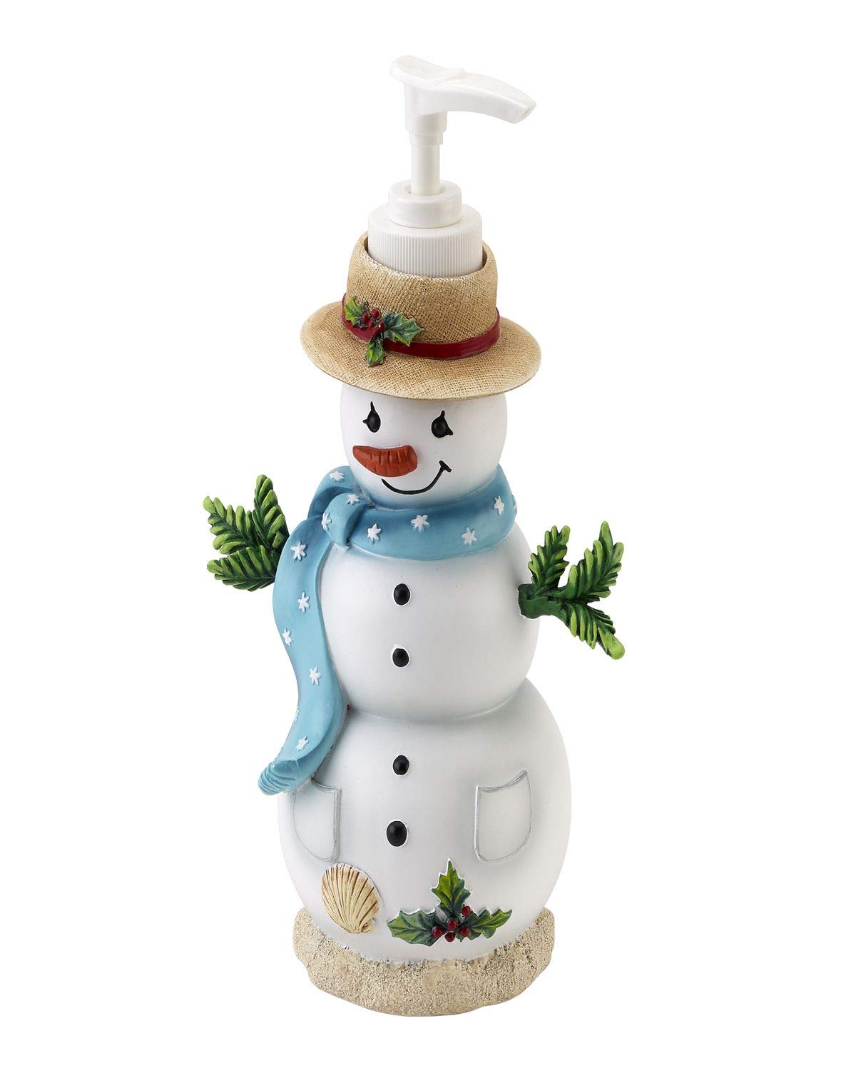 Avanti Linens Coastal Snowman Collection Soap Dispenser/Lotion Pump, Multi