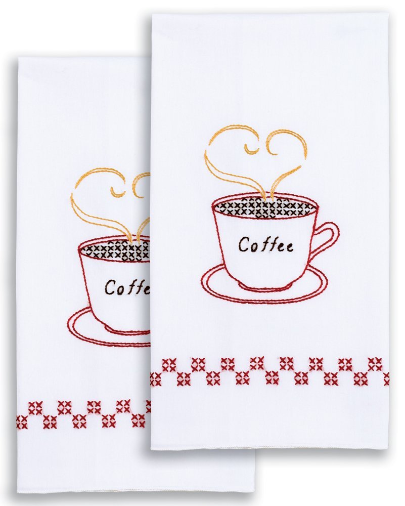 Jack Dempsey Coffee Time Decorative Hand Towels Small