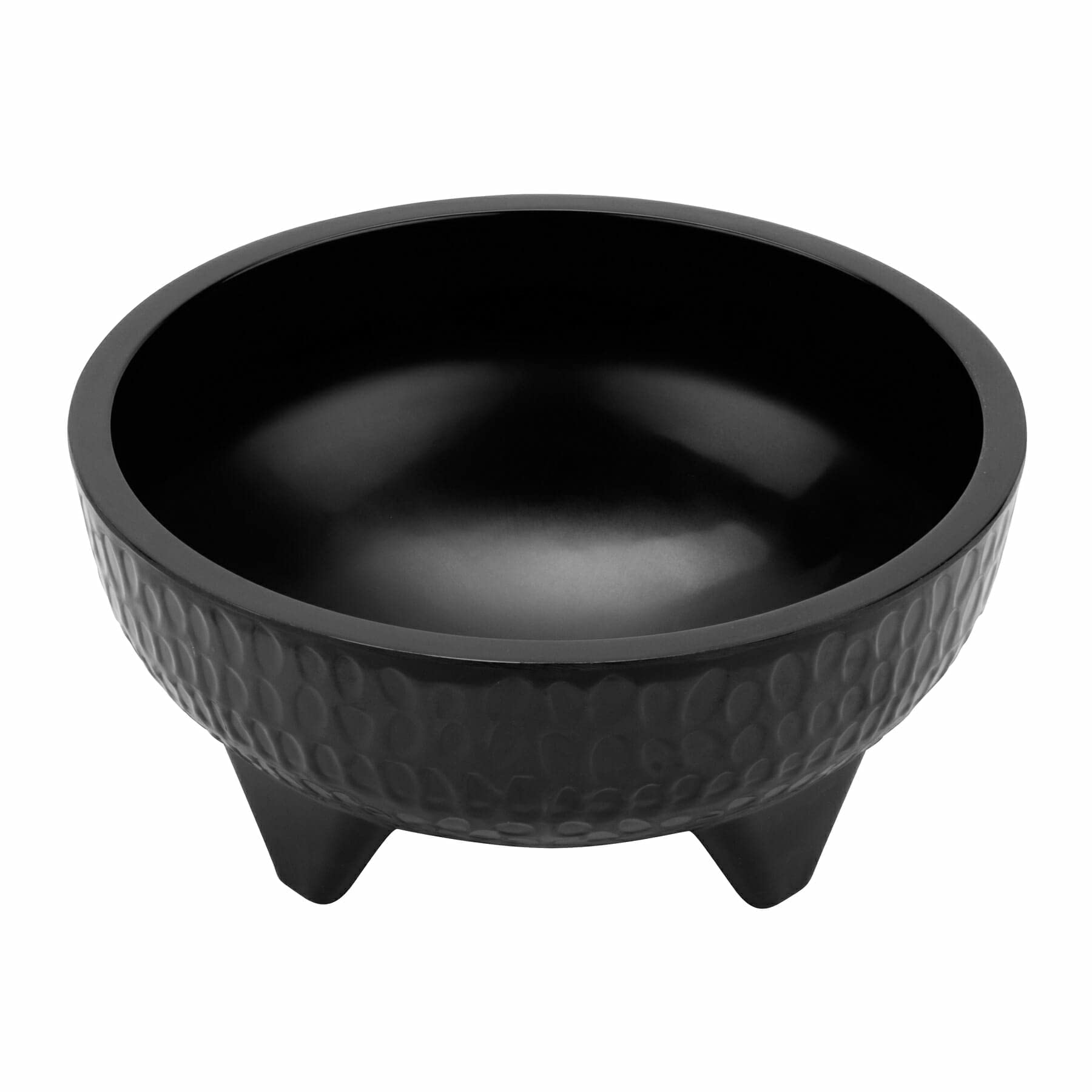 G.E.T. Moj-801-Bk-Ec 4 Oz. 4'' Black Break Resistant Round Molcajete Bowl (Pack Of 12)