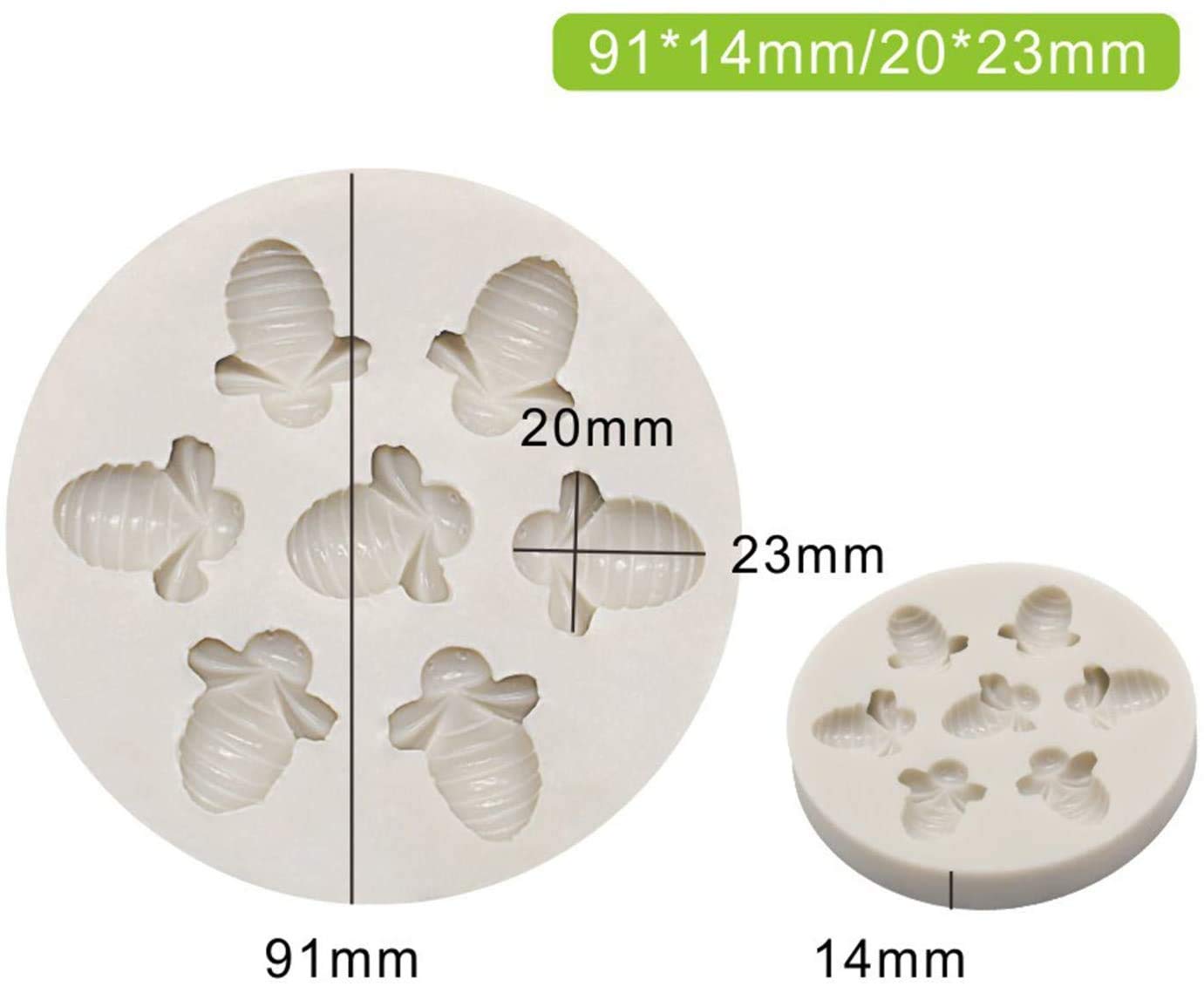 7 Cavity Bumble Bee Silicone Mold For Chocolate, Diy Soap Mould,3D Bee Day Beehive Honeycomb, Mold For Cupcake Cake Topper Decor