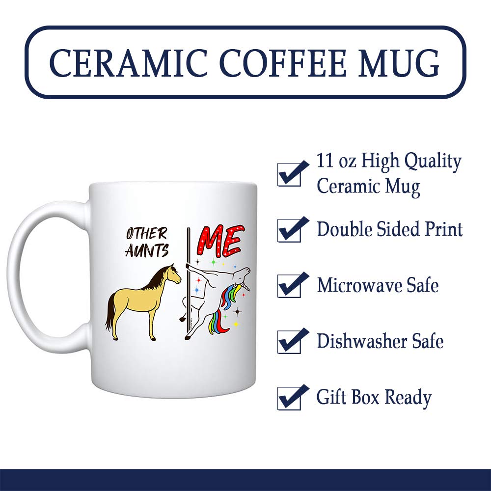 Other Aunt Vs Me Mug Unicorn Cup Coffee Cups Ceramic Tea Mug Auntie Gift Ideas Best Aunt Ever Gifts Funny Coffee Mug Cute Coffee