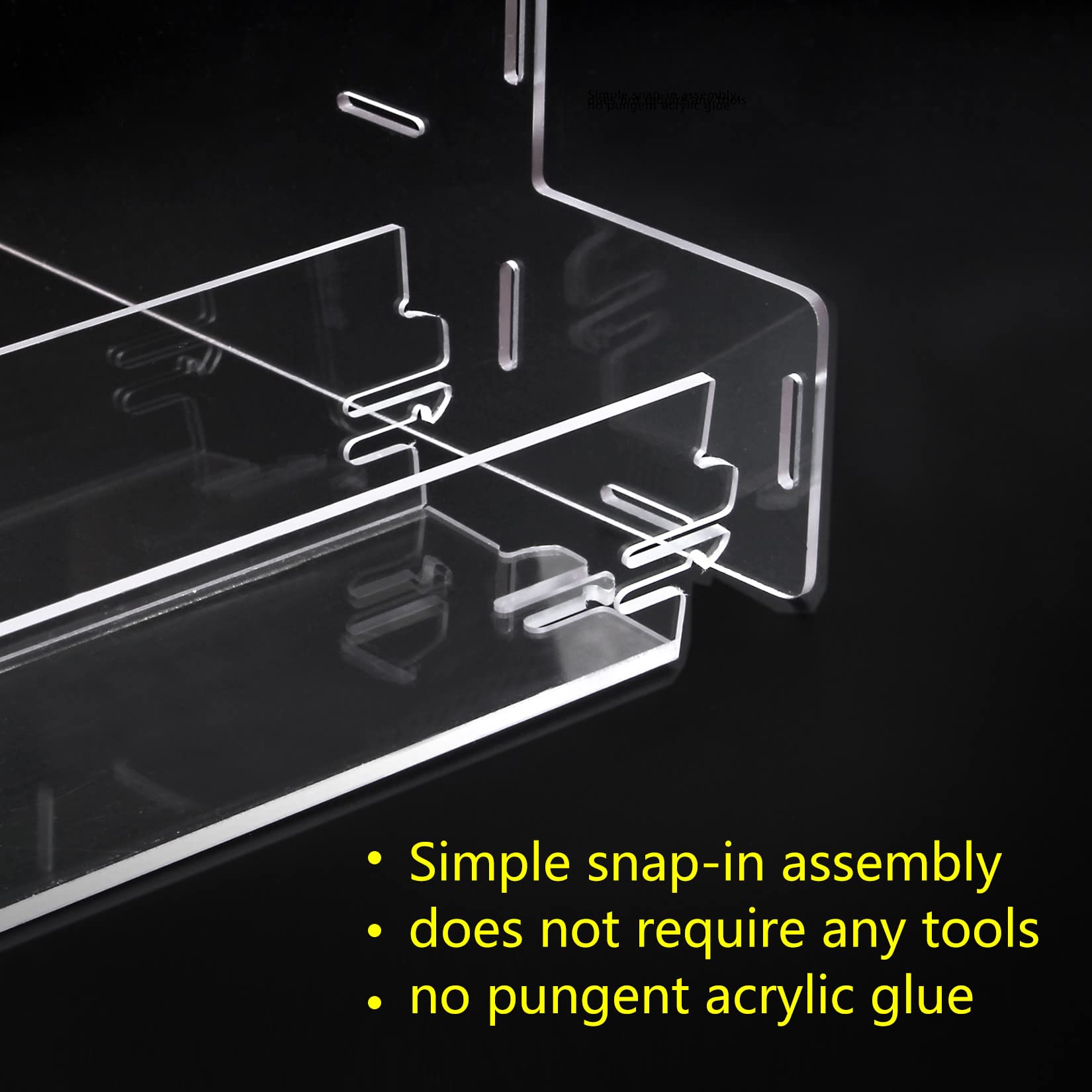 ELEGANTLIFE Spice Rack,No Tool Needed & No Pungent Acrylic Glue Self-derived Snap On Assembly Spice Shelf Pantry Kitchen Cabinet