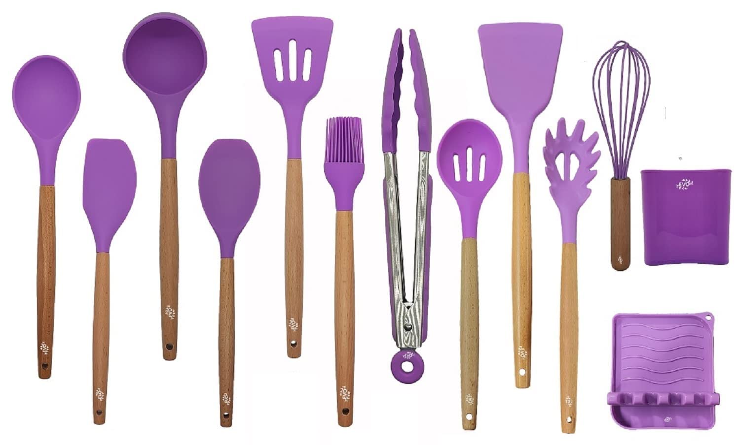 Evohome All Purpose Silicone Spatula Set For Cooking, Non Stick Cake Baking Mixing, Oil Brush, Cooking Spoon Spatula, Heat Resis