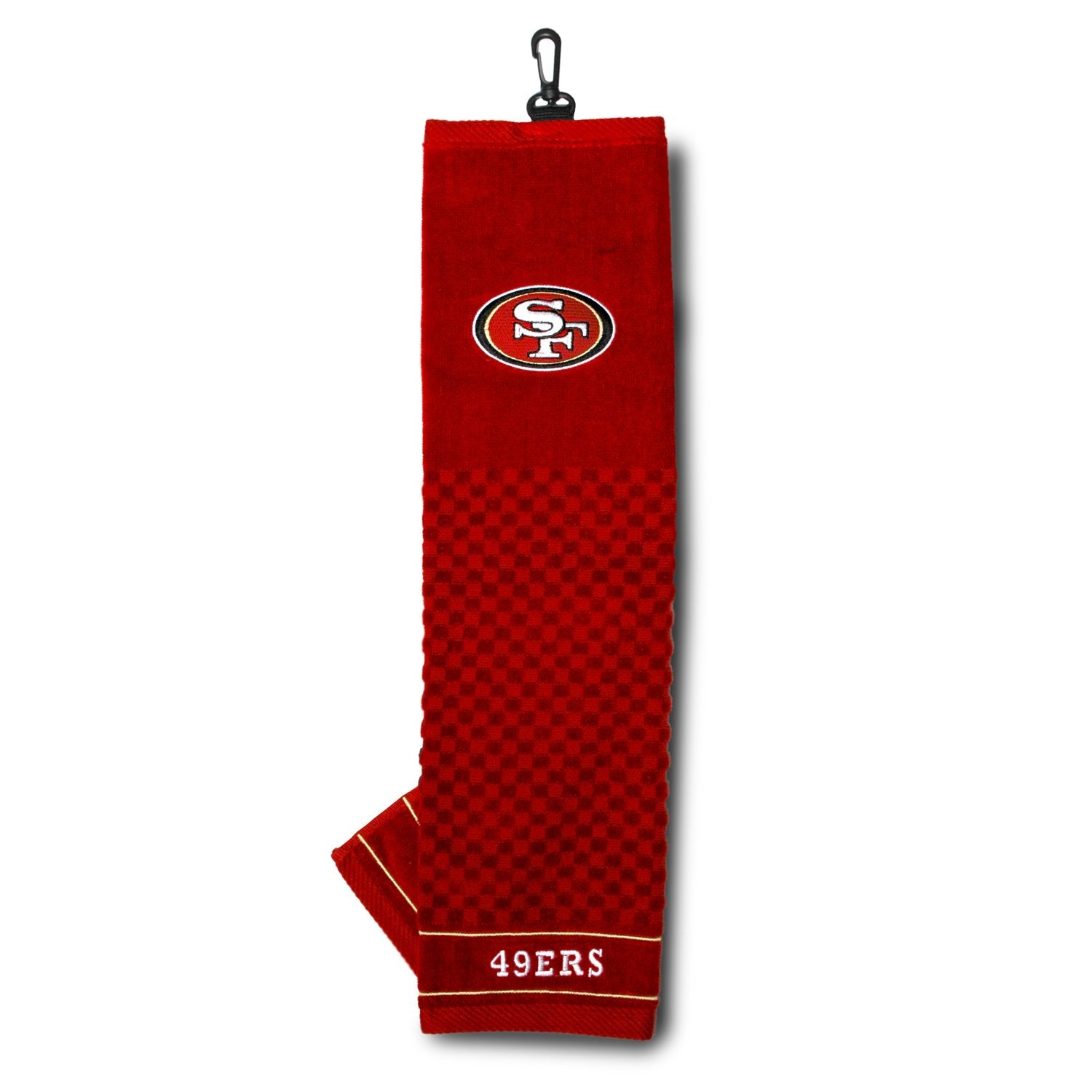 Team Golf Nfl San Francisco 49Ers Embroidered Golf Towel Embroidered Golf Towel, Checkered Scrubber Design, Embroidered Logo