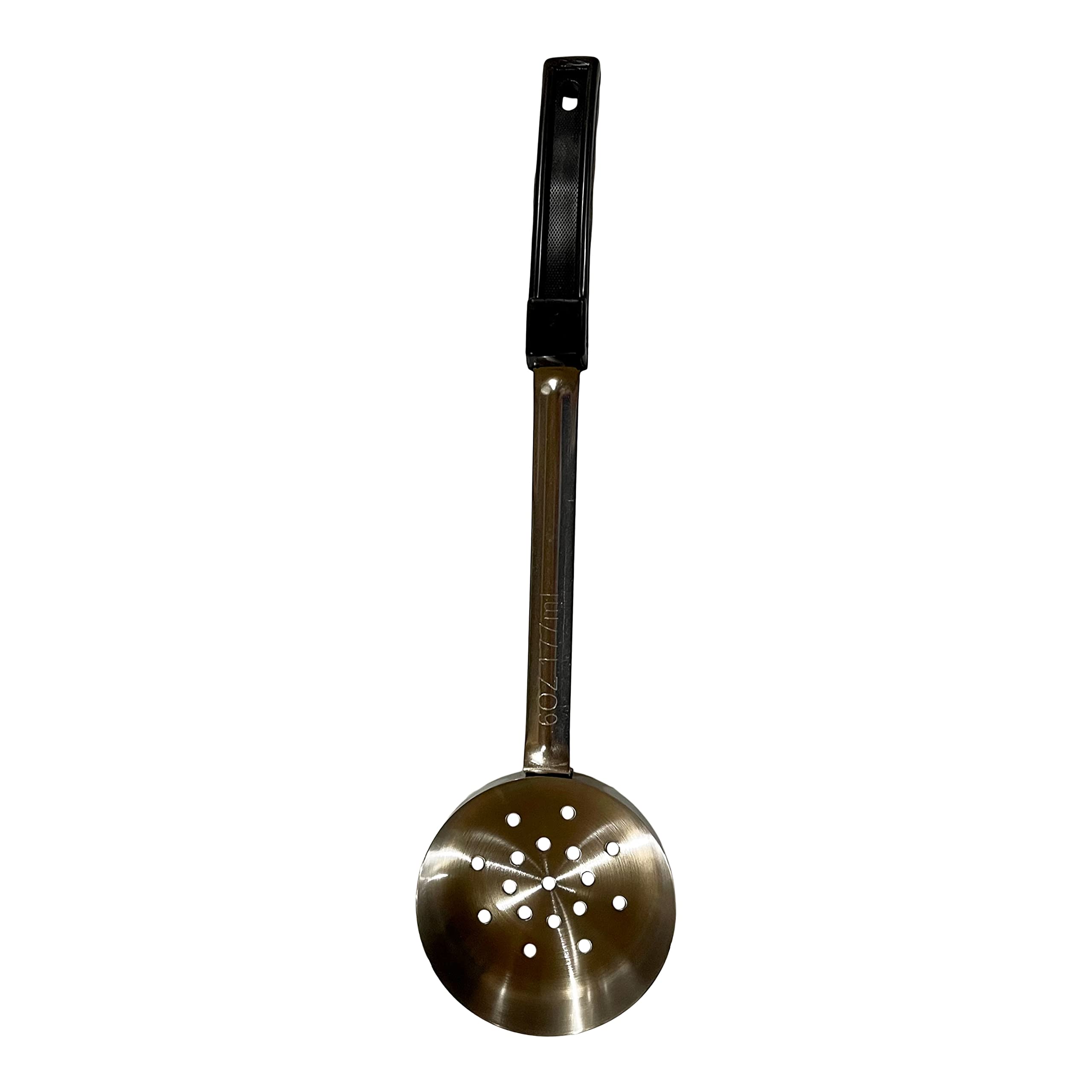 Habanerofire 6 Ounce Slotted Stainless Steel Portion Control Ladle Spoon For Measuring And Serving; Commercial Grade Serving Sco