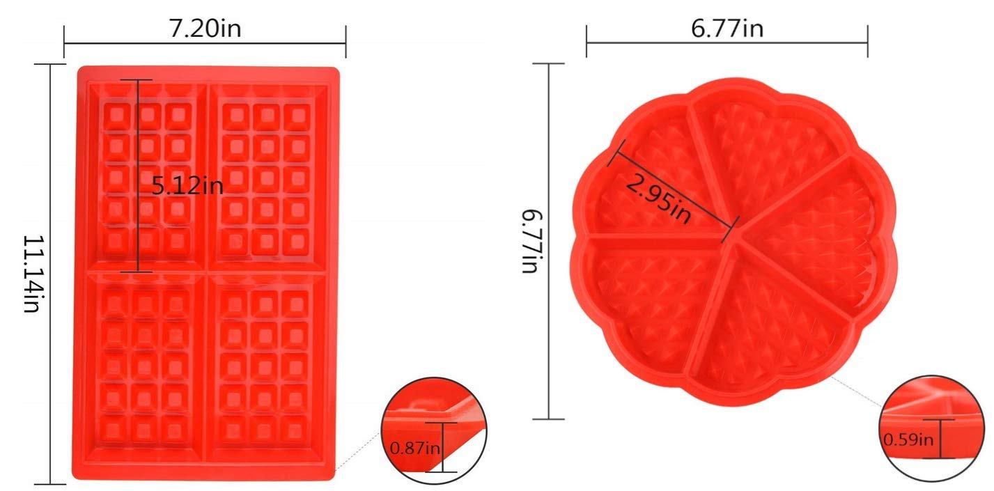 Waffle Mold Silicone Waffle Silicone Mold Muffin Pans Molds Cake Chocolate Pan Baking Tray Mold For Waffle Cake Chocolate Craft