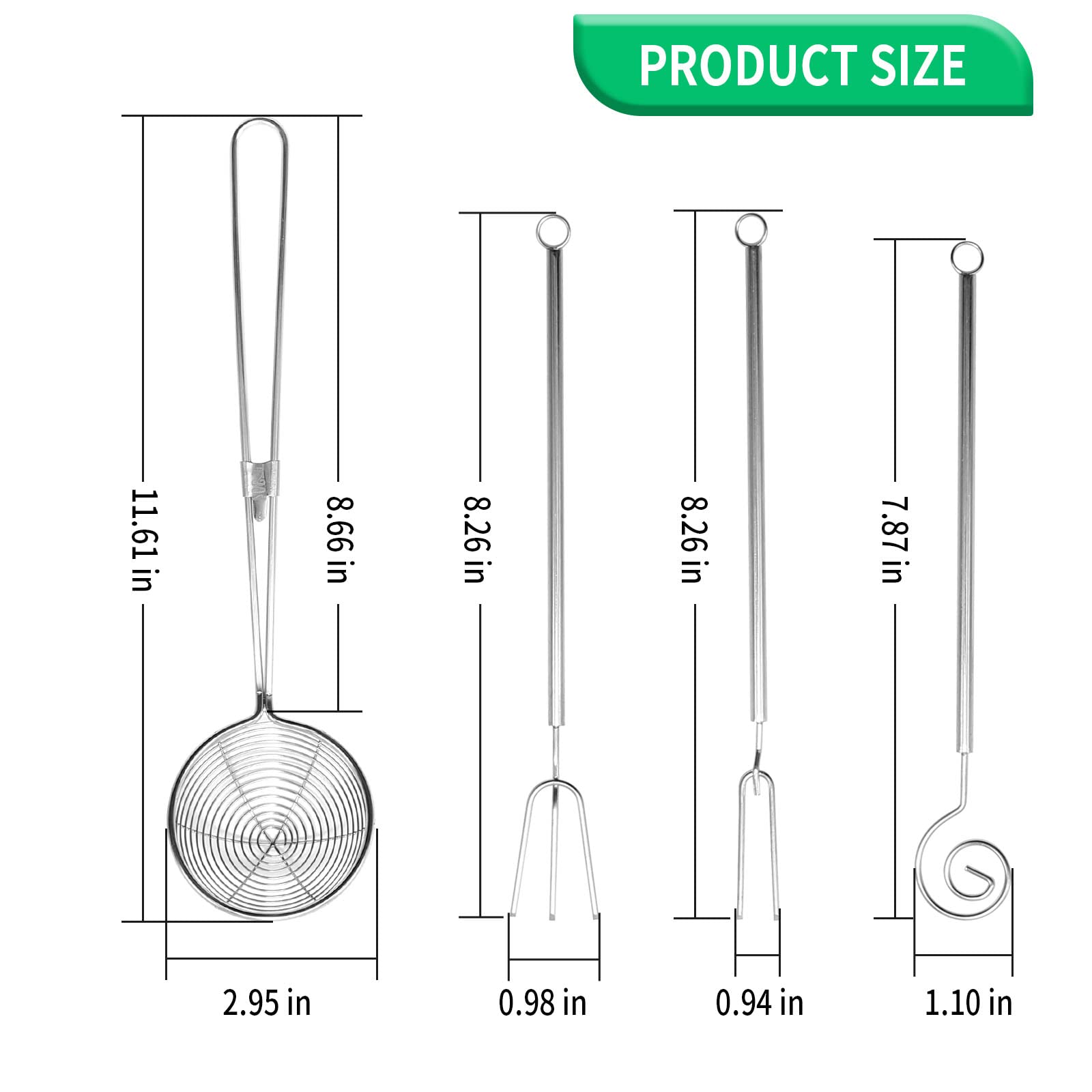 Cadufuelly 4 Pcs Candy Dipping Tools Kit, Chocolate Dipping Kit For Handmade Chocolates Handmade Tools For Dessert (3-Head Fork,