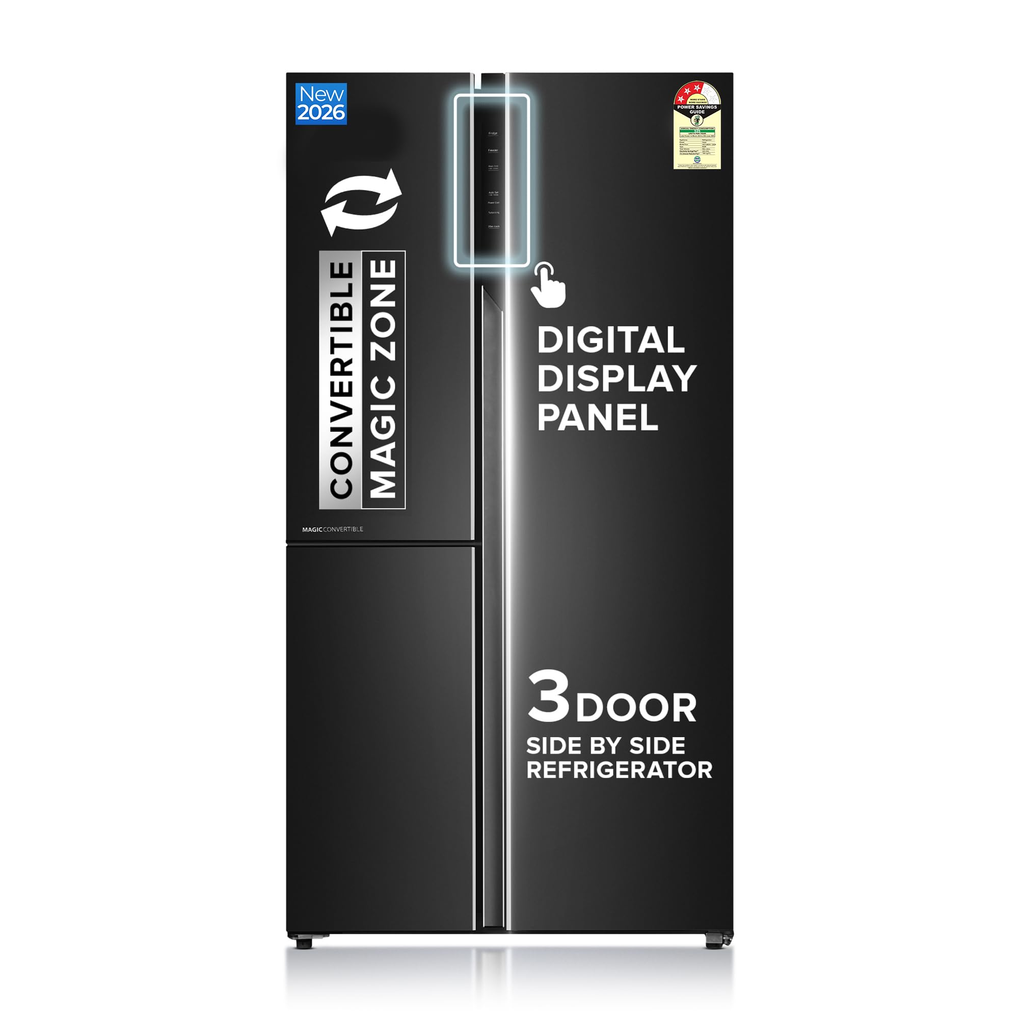 Haier Smartchoice 598L 3 Star 3Door Side By Side Frost Free Refrigerator | Expert Inverter Technology | Digital Display Panel |