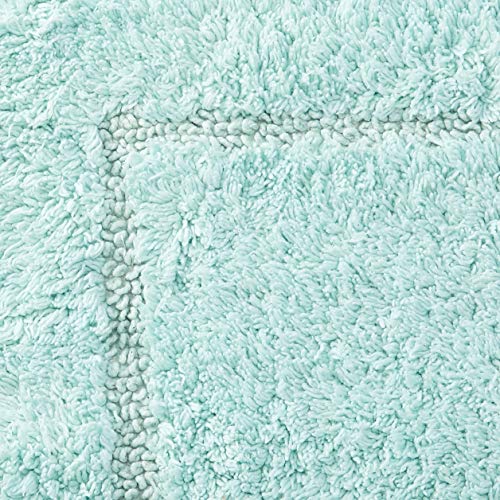 Amrapur Overseas Modern Threads - 2-Pack Luxury Bath Mat Set - Solid Loop Soft Combed Cotton - Non-Slip Backing For Restroom Flo