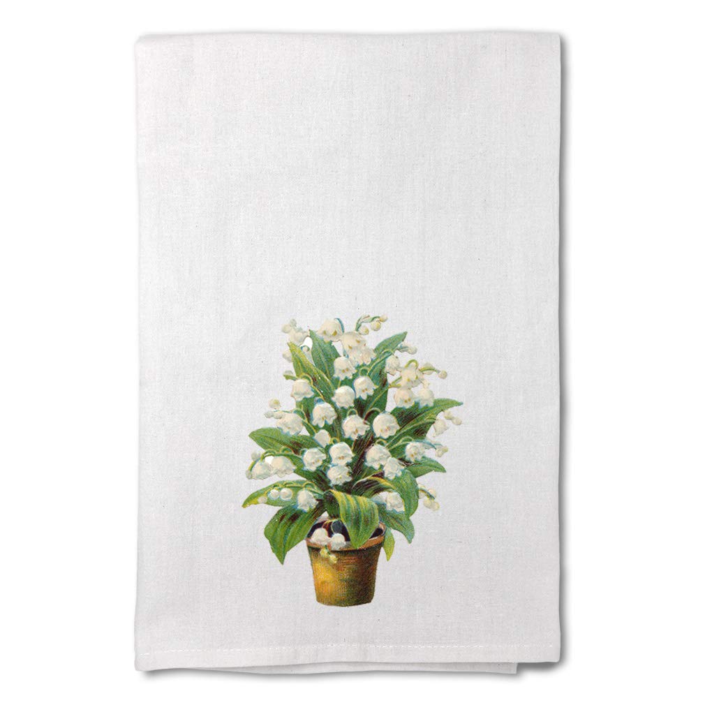 Style In Print Custom Decor Flour Kitchen Towels Lily Of The Valley Vintage Look B Botanical & Flowers Botanical & Flowers Flowe