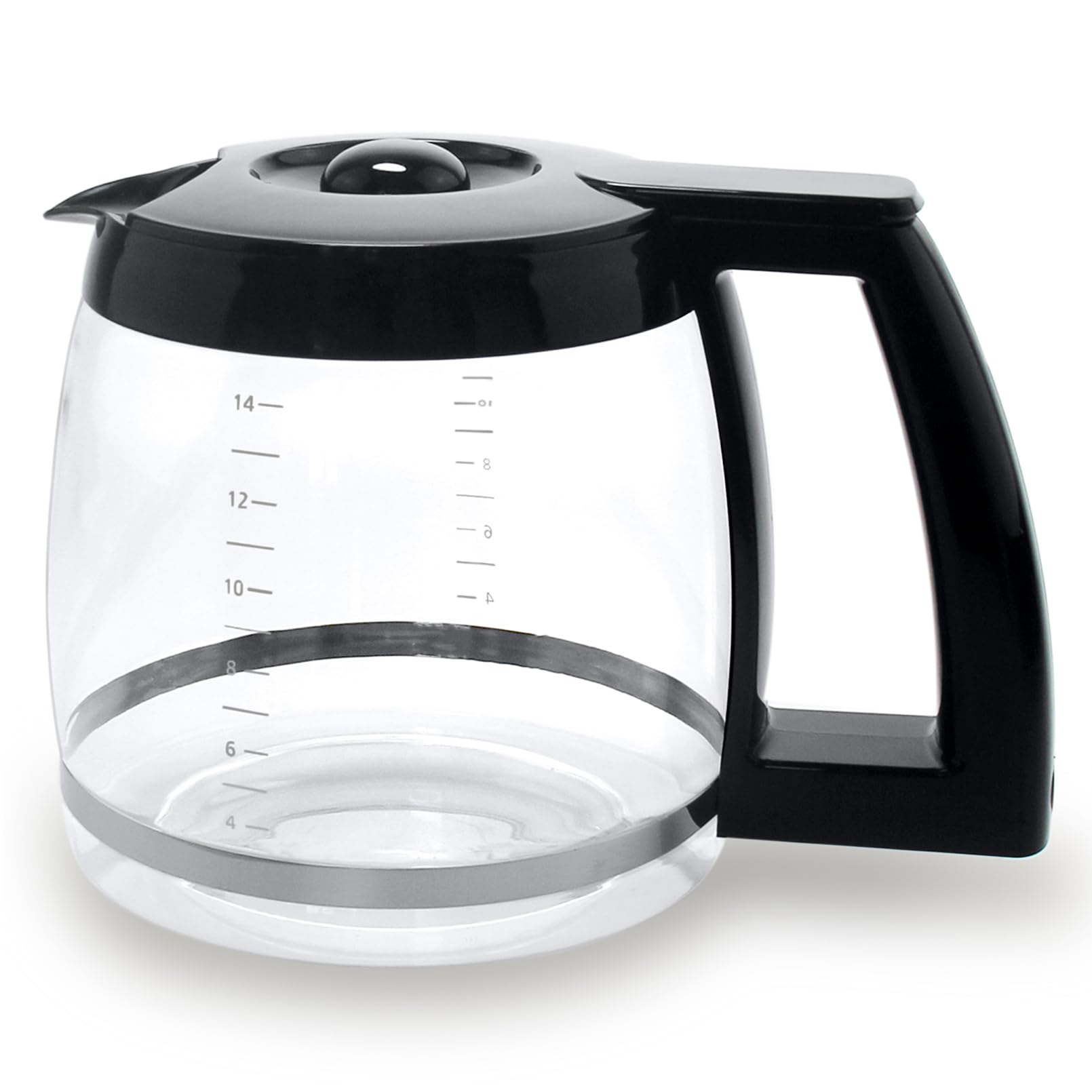 14-Cup Glass Replacement Coffee Carafe Compatible With Cuisinart Coffee Maker Models Dcc-2200, Dcc-2600, Dcc-2800, Dcc-3200, And