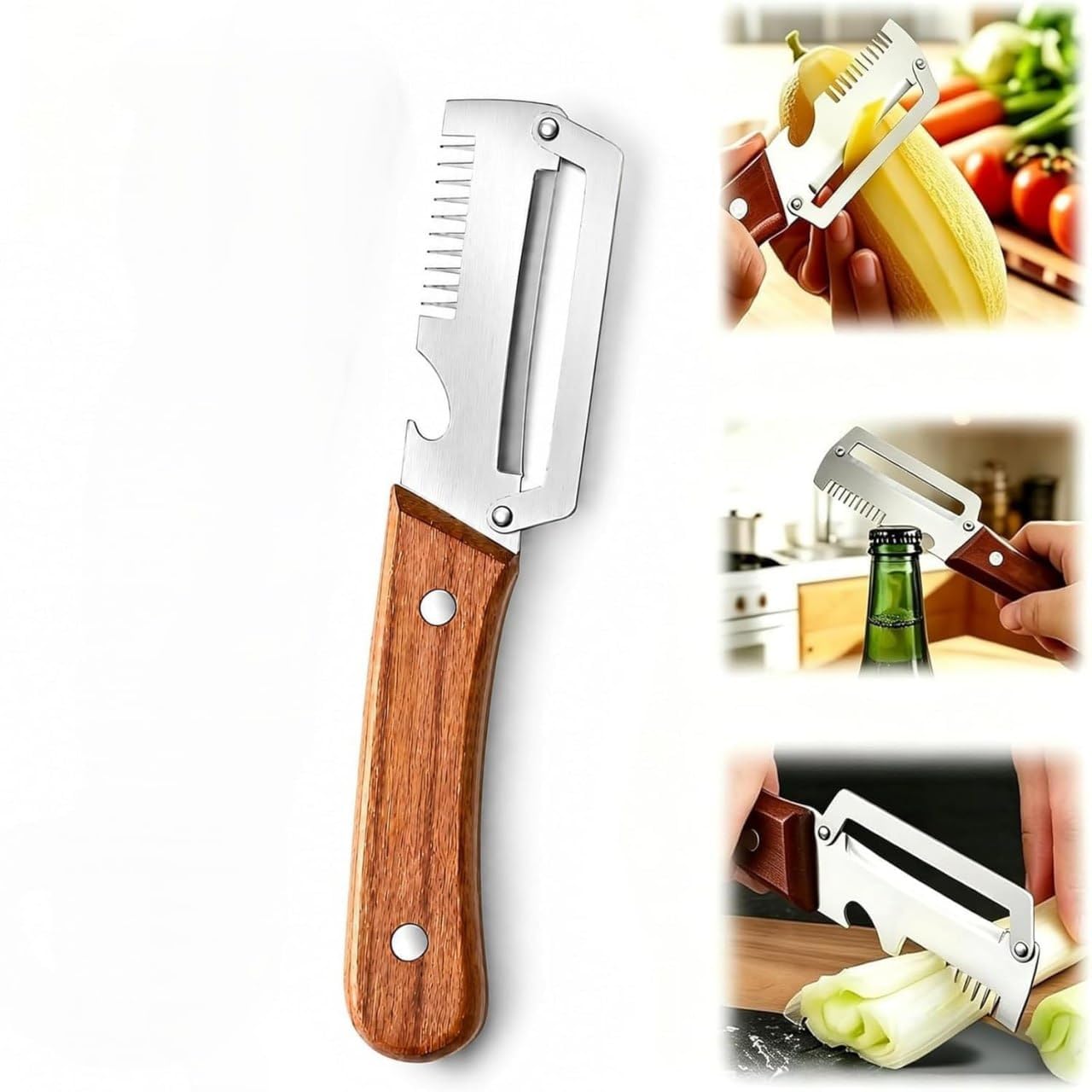 Shopario 3 In 1 Vegetable Peeler Multifunction Kitchen Tool, Stainless Steel Julienne Cutter, Fruit & Vegetable Slicer, Potato C