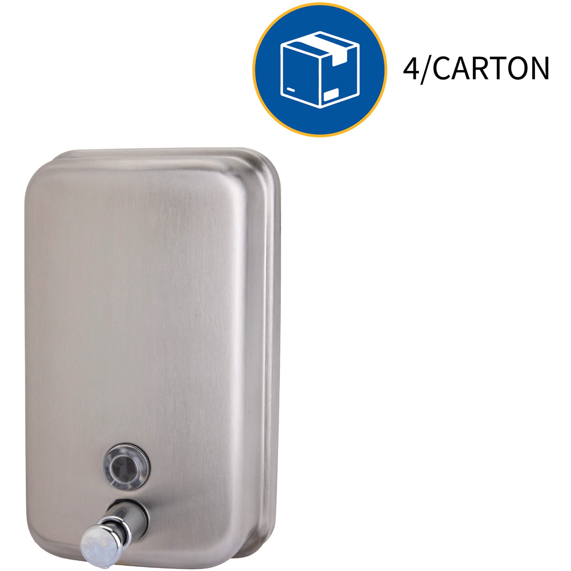 Genuine Joe 02201 Soap Dispenser, Holds 31.5Oz., Stainless Steel