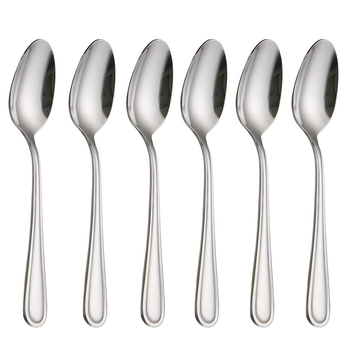 Hissf Dinner Spoons Stainless Steel 18/0 Of Table Spoons 6 Pcs For Home, Kitchen Restaurant, Dishwasher Safe, 7.08 Inches, Silve