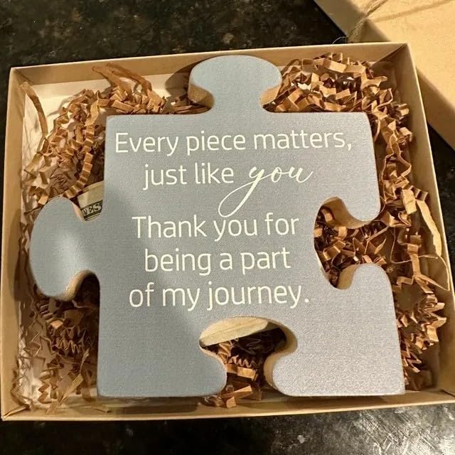 NSMVSS Puzzle Piece Thank You Gift, Thank You for Being Such an Iportant Piece of My Story, Gift for Mom, a Surprise Gift with a