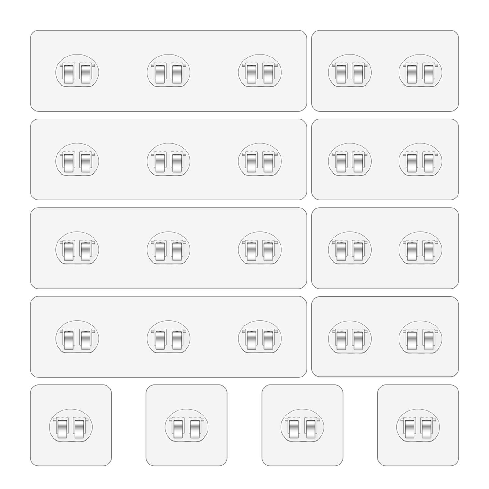 Spiglamm 12 Pack Shower Caddy Adhesive Hooks Replacement, Shower Shelf Adhesive Replacement, Strong Adhesive Shower Hooks For Sh