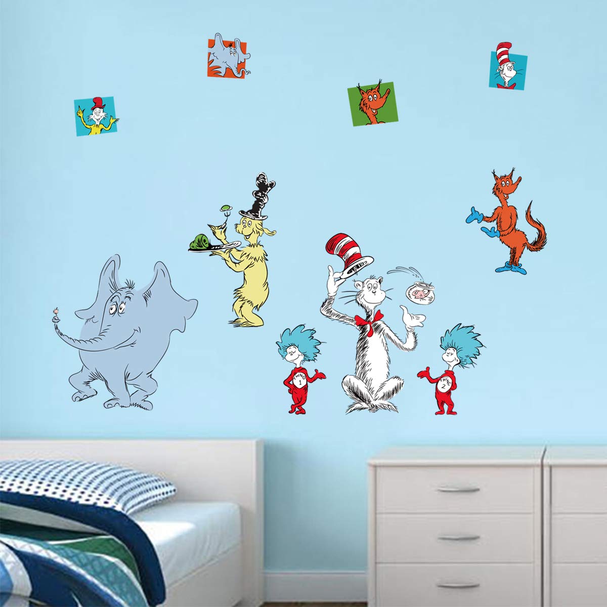 Runtoo Kids Wall Decals Kids Back To School Wall Art Stickers Education Nursery Classroom Wall Decor Birthday Party Gift, Charac