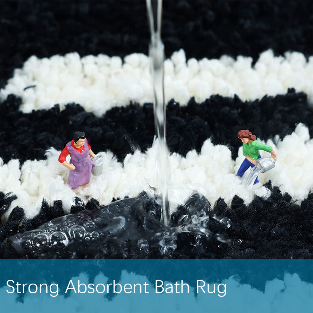 Zebrasmile Bathroom Rugs - Cat Bathroom Rug Non Slip Washable Soft Bath Mat Shower Room Bathmat Funny Doormat Cat Bath Rug19.5 X