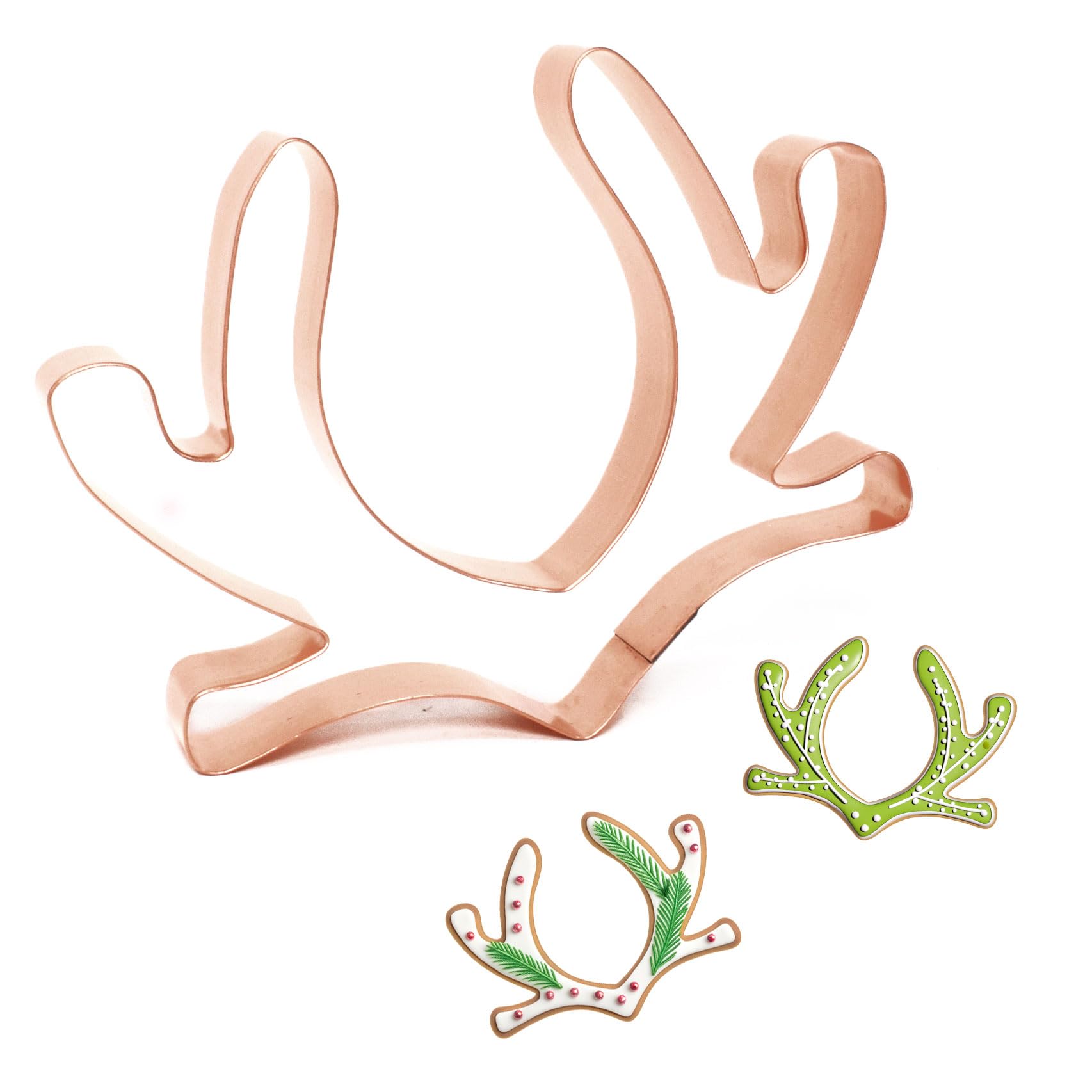 Deer Antlers Metal Cookie Cutter, 5.75 X 4.5 Inches