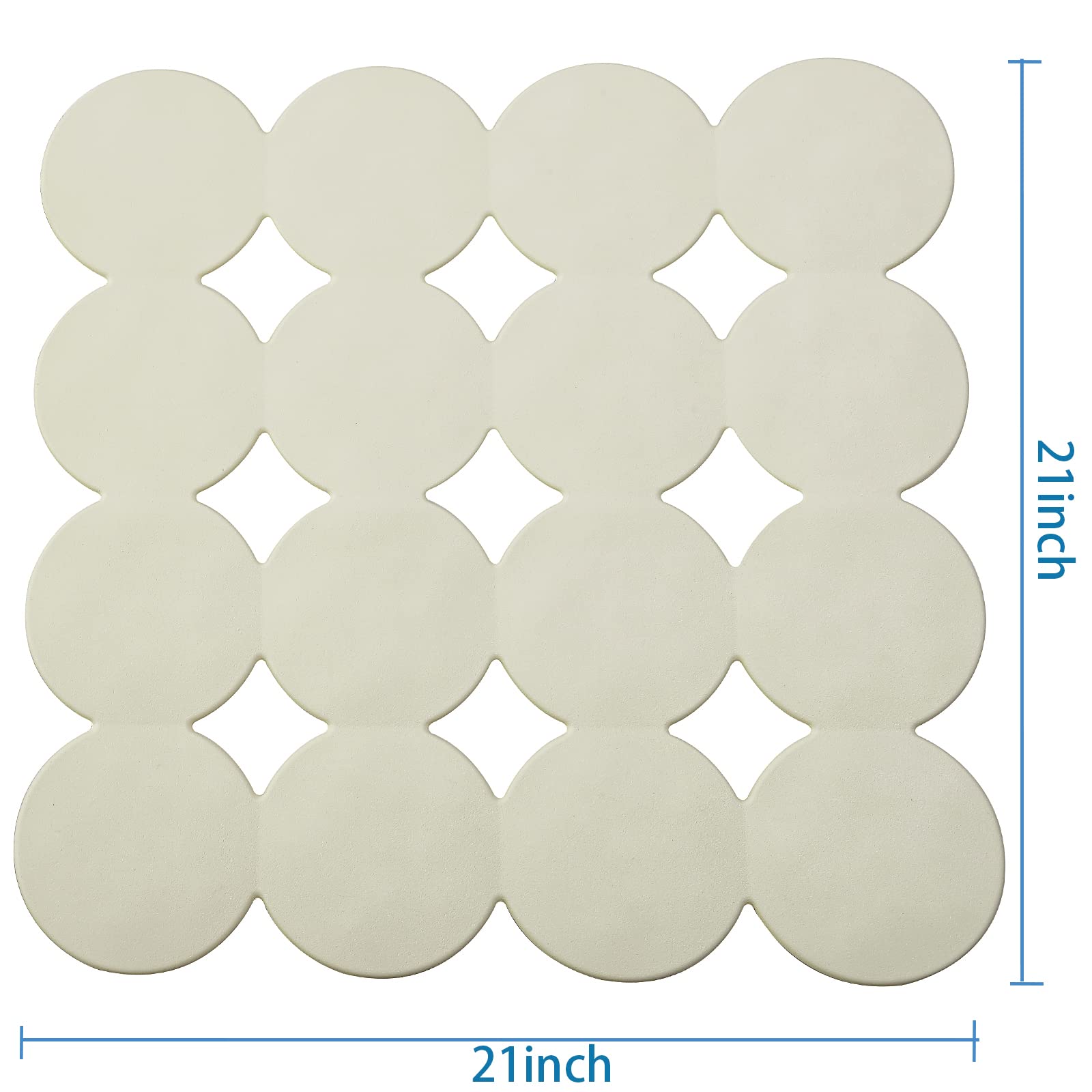 Webos Anti Slip Shower Mat: Natrul Rubber Non Slip Bath Mat For Tub With Strong Suction Cups Bathtub & Tub Mats For Elderly And